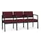 Lesro Lenox Steel 3 Seater with Center Arms, Wine/Mulberry (Red) Seat, Wine/Mulberry Back, 64.5 W 24.5 L LS3103 - alternate 1